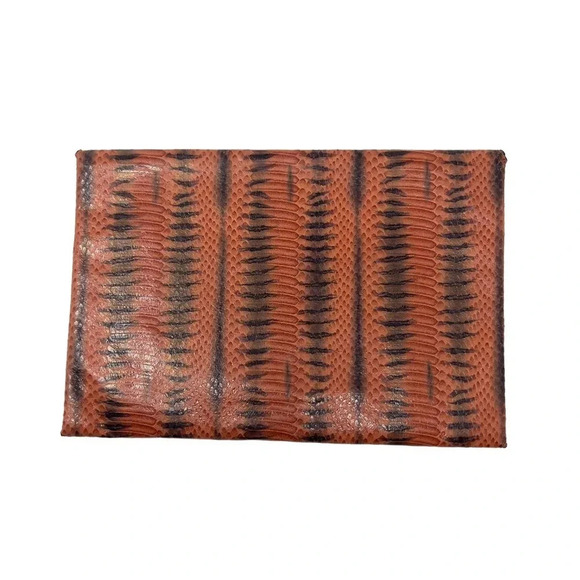 BCBGMAXAZRIA Faux Reptile Print Envelope Clutch Hand Bag Purse - Picture 8 of 10